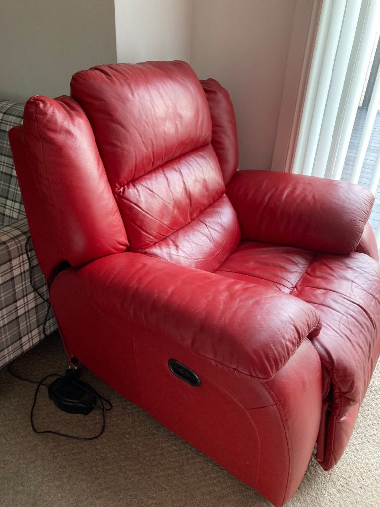 Leather electric recliner 
