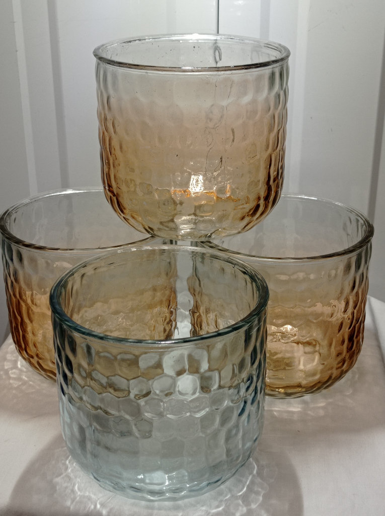 Beautiful Glass Pots Vases/ Tealight Candle Holders 