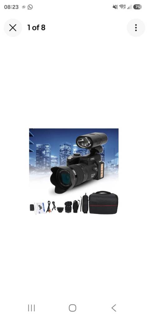 11 Piece Digital Camera Set, D7200 33MP 0.5X Wide Angel Len + 24X Telephotos Len