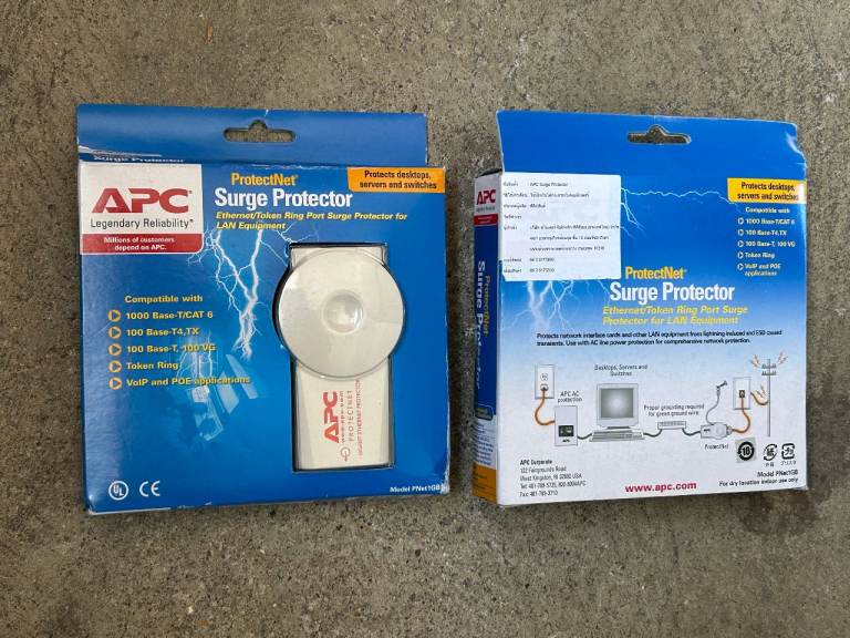 APC ProtectNet Standalone Surge Protector for LAN 1000 Cat6 Ethernet VoIP PoE PNET1GB (£10 each)