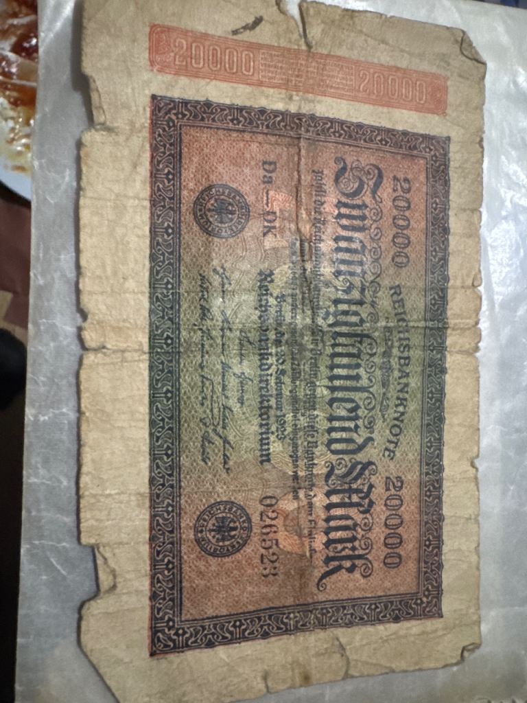1923 German mark note 