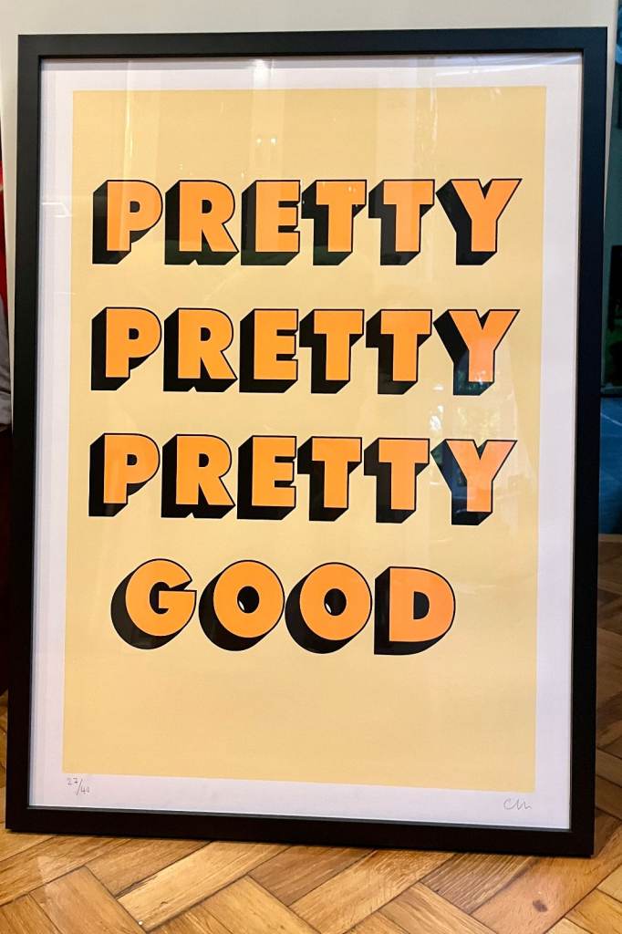 Pretty, Good and Go to the record store screen prints from Print Club