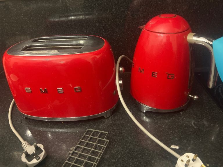image for Retro red Smeg toaster & kettle spairs & repairs 