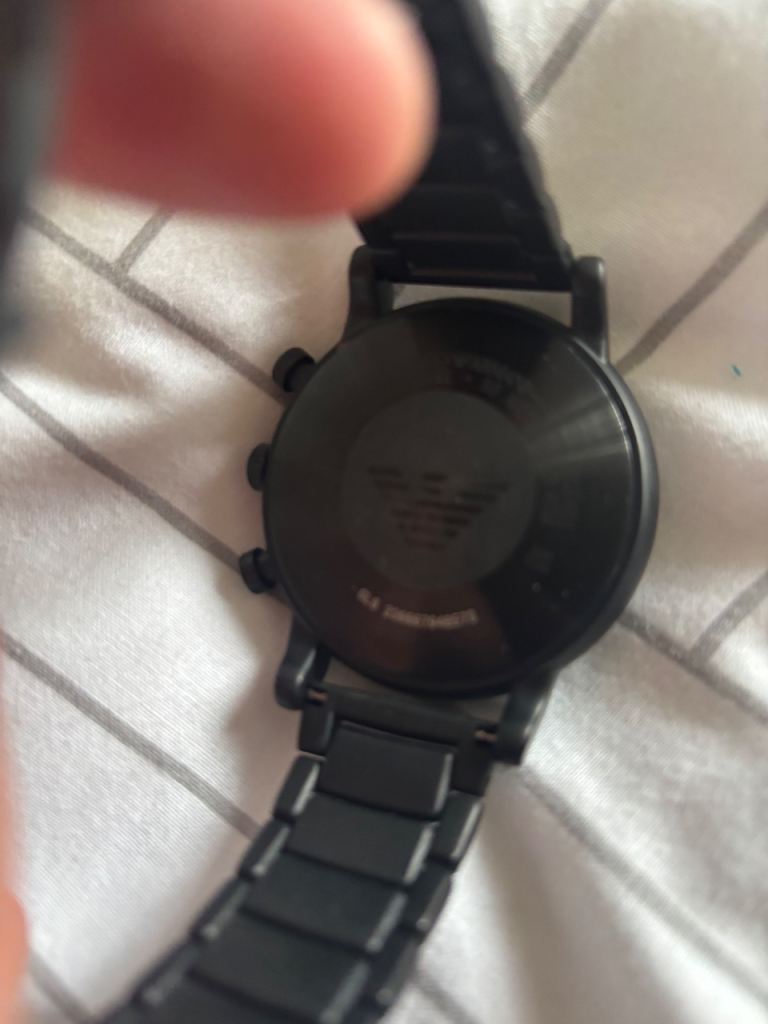 Emporio Armani Black Chronograph Watch – Good Condition