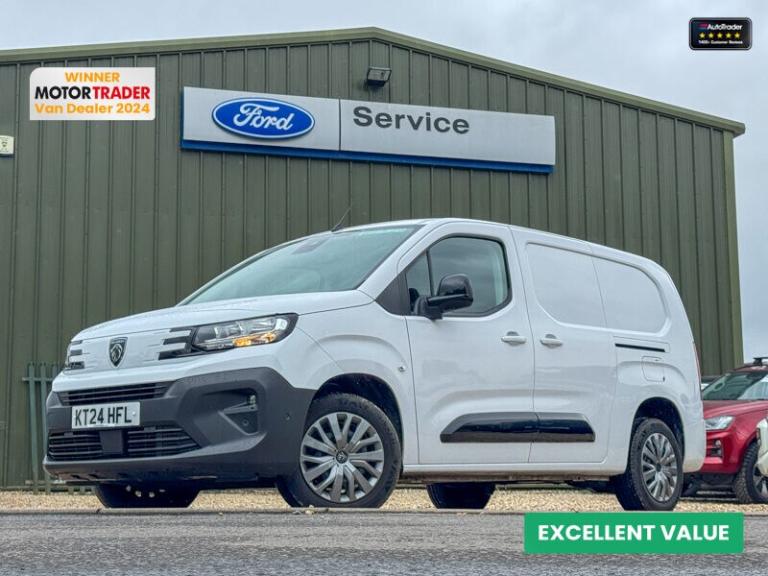 2024 Peugeot Partner LWB L2H1 Low Roof Bluehdi Asphalt Air Con Cruise EURO 6 Panel Van Diesel Manual