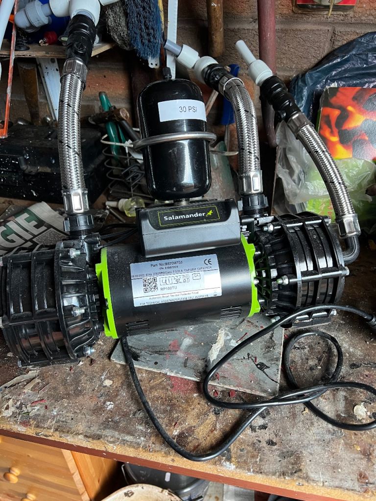 image for SALAMANDER PUMPS RP100TU CENTRIFUGAL TWIN SHOWER PUMP 3.0BAR 