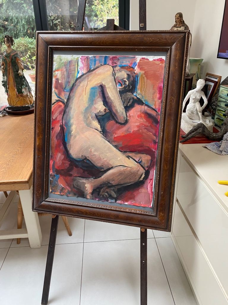 Reclining figure Large Original oil on canvas 