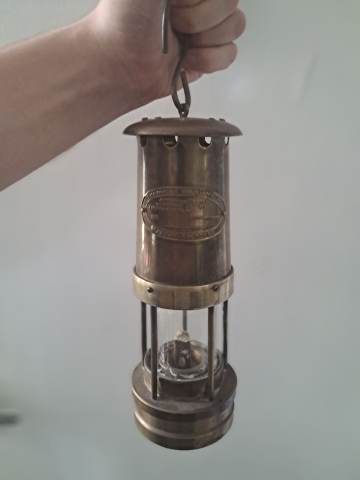 Vintage E. Thomas & Williams Brass Cambrian Miner's Safety Lamp