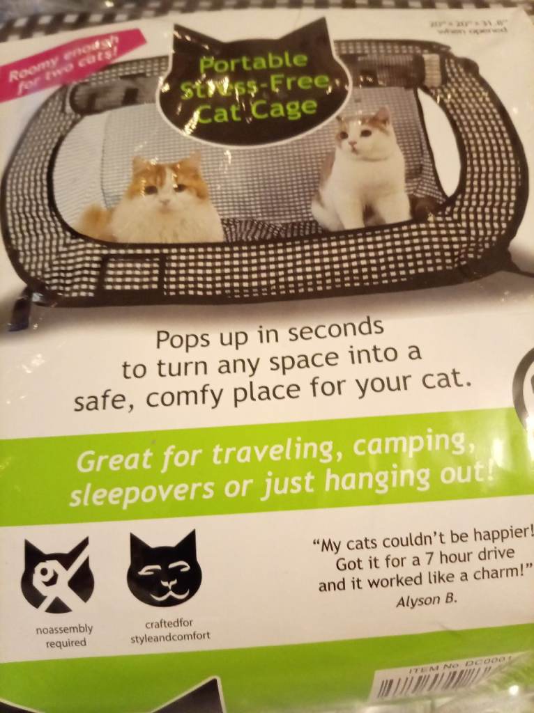 In a box new Necoichi portable cage carrier and litter box, Indoor & Outdoor