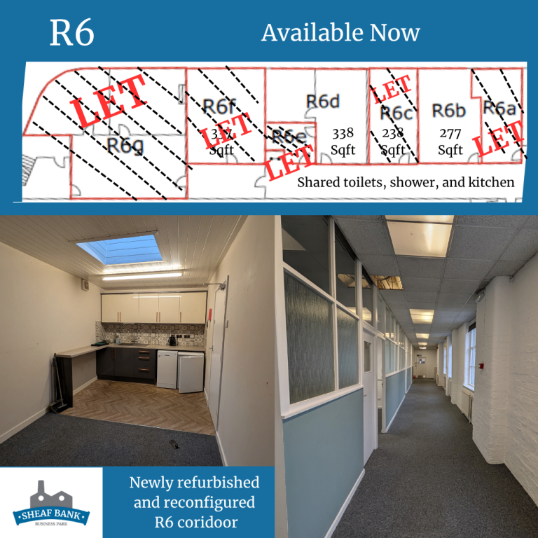 Last Two Remaining! R6 various sizes, Sheaf Bank Business Park, S2 Sheffield