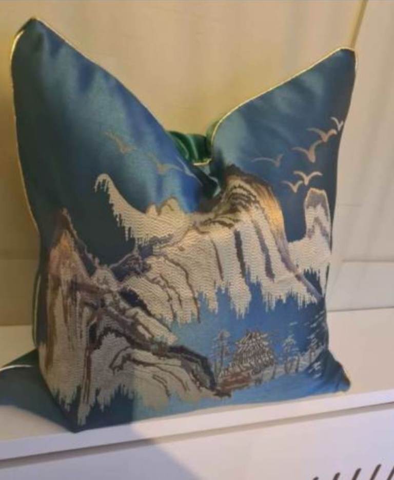 Oriental designer luxury cushions x 2. for sale 