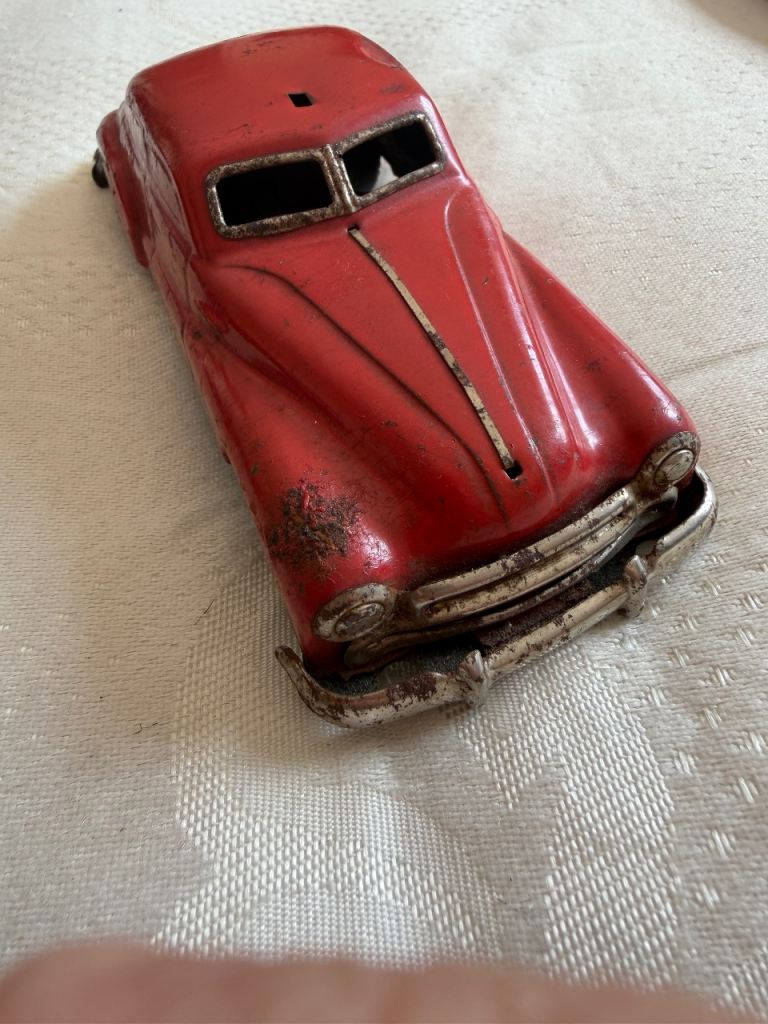4x antique tin toys