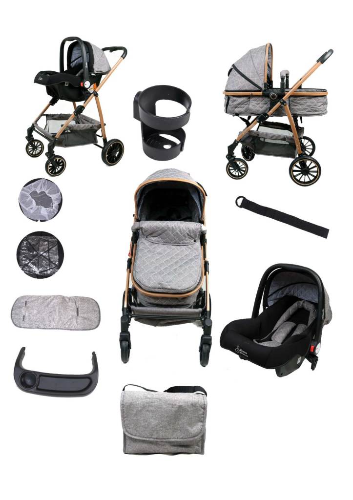 Brand new - 3 in 1 Parents & Peanuts prams - Suitable from birth to 22 kgs - Travel friendly