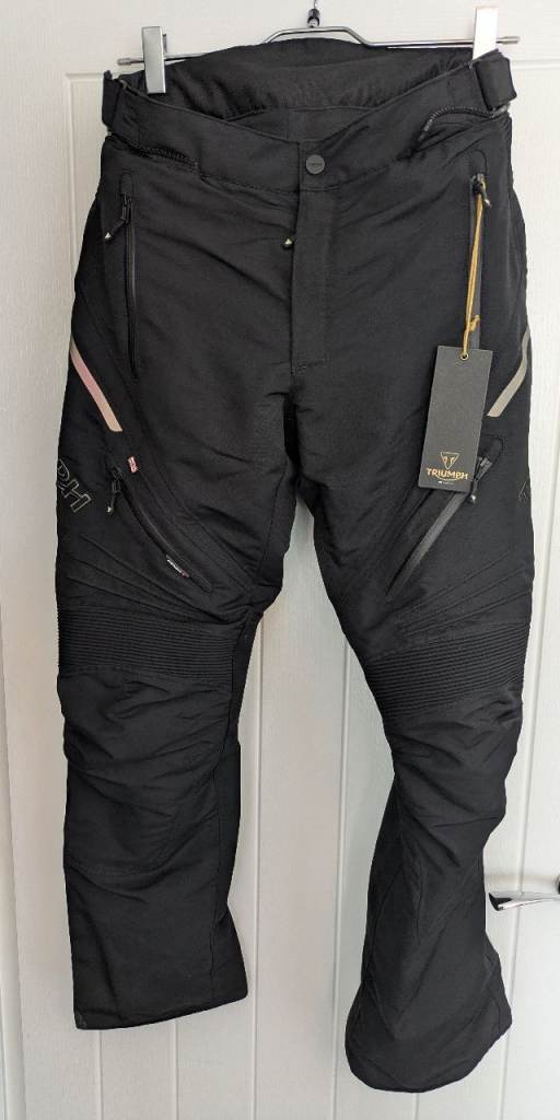 Triumph Triple Tritech Pants MTJS2207-34, Size 34 Waist, Black, As new with tags