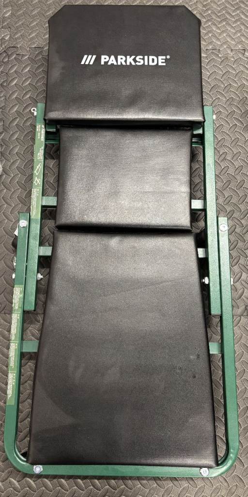 Parkside 2 in 1 Foldable Workshop Crawler/Creeper Board and Stool (150kg Load)