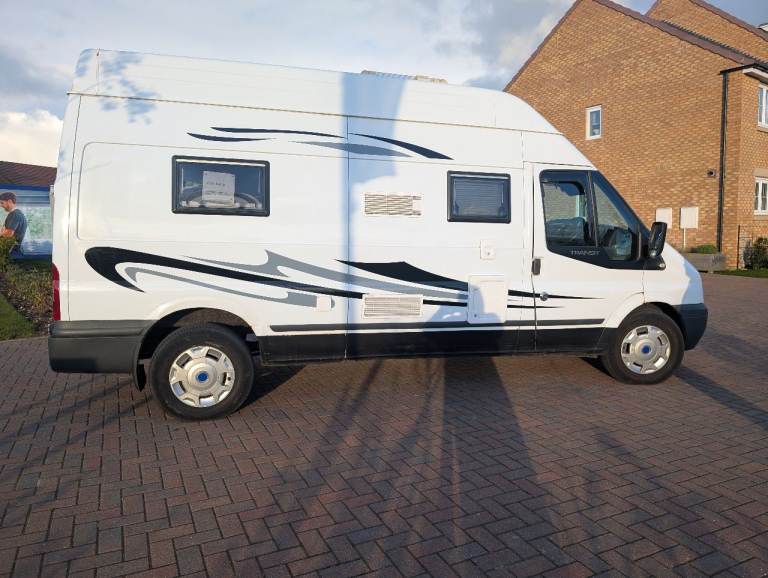 White Ford Transit camper van. 12 months MOT.