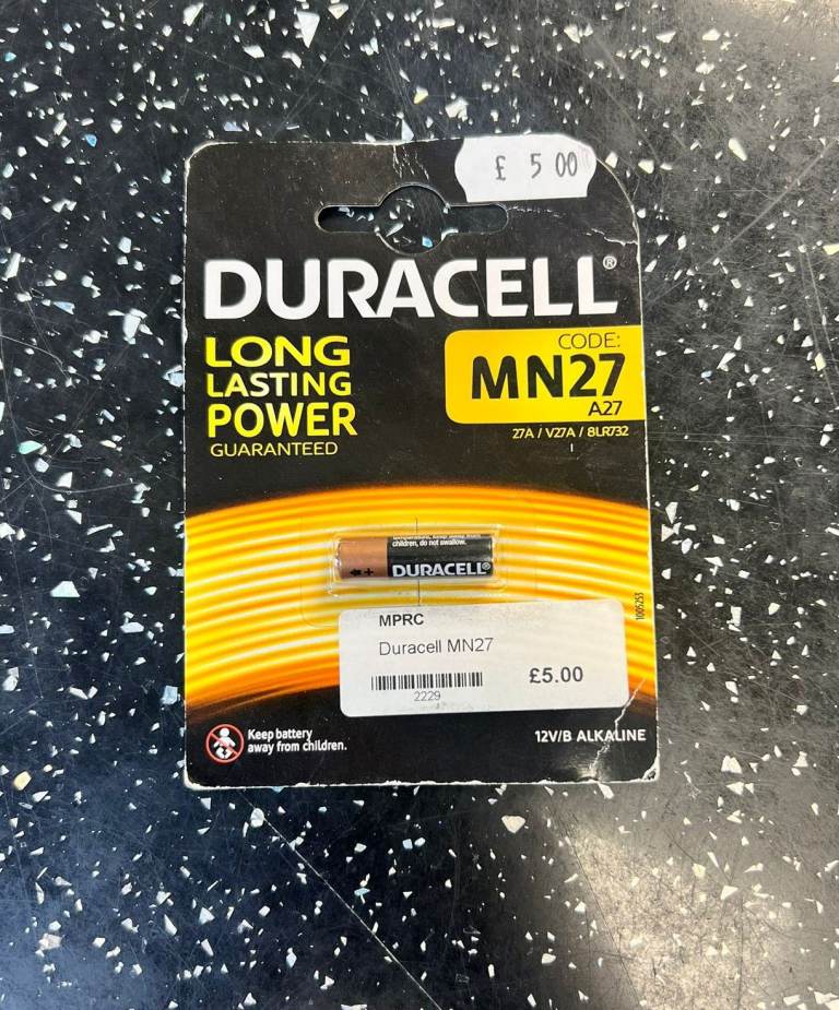 🔋⚡ BRAND NEW DURACELL MN27 12V ALKALINE BATTERY – £5.00 ⚡🔋