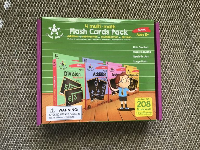 Flash cards pack - maths (208 cards)