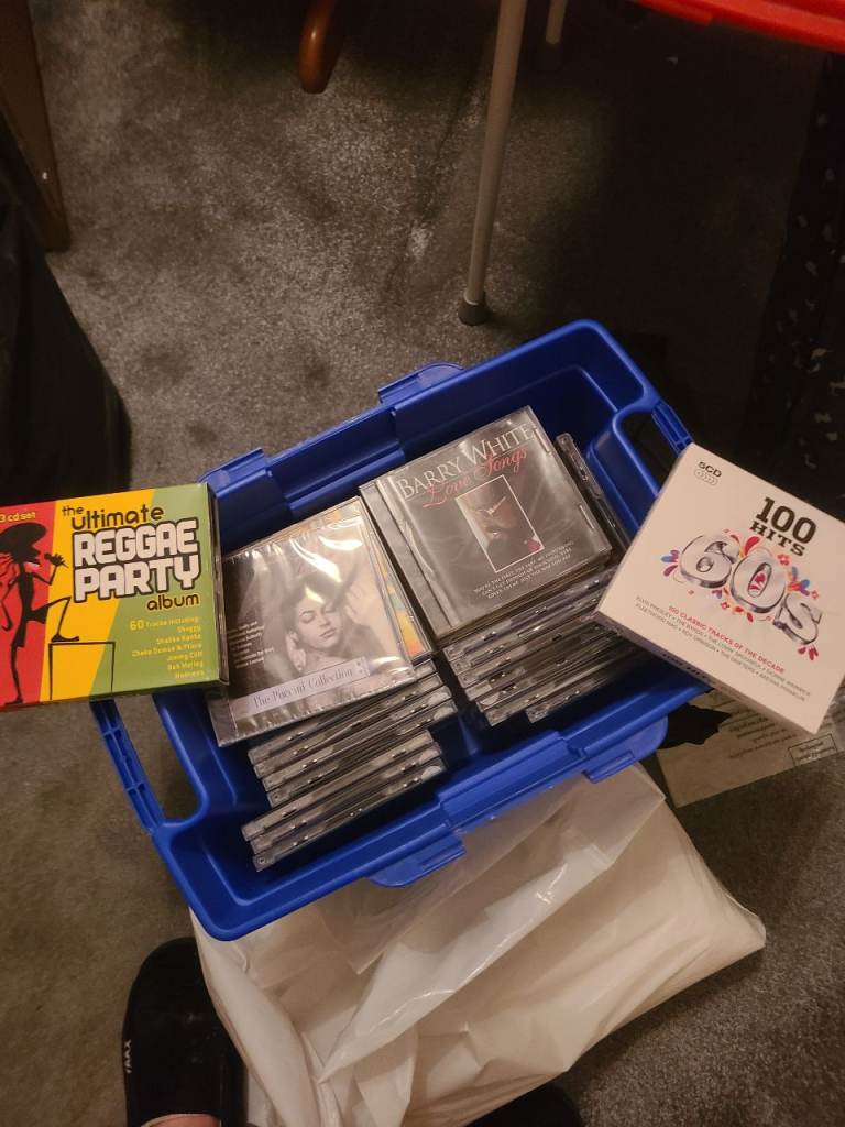 Box of cd's