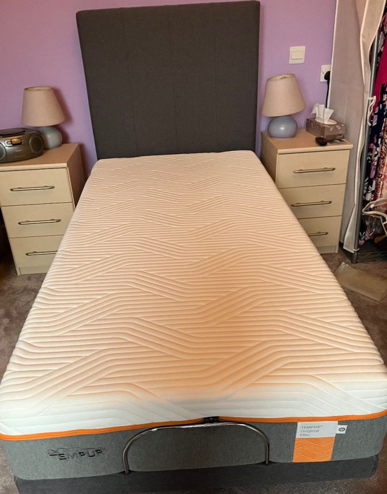 TEMPUR Original Elite Single assisted bed with temper Mattress with Adjustable Base 