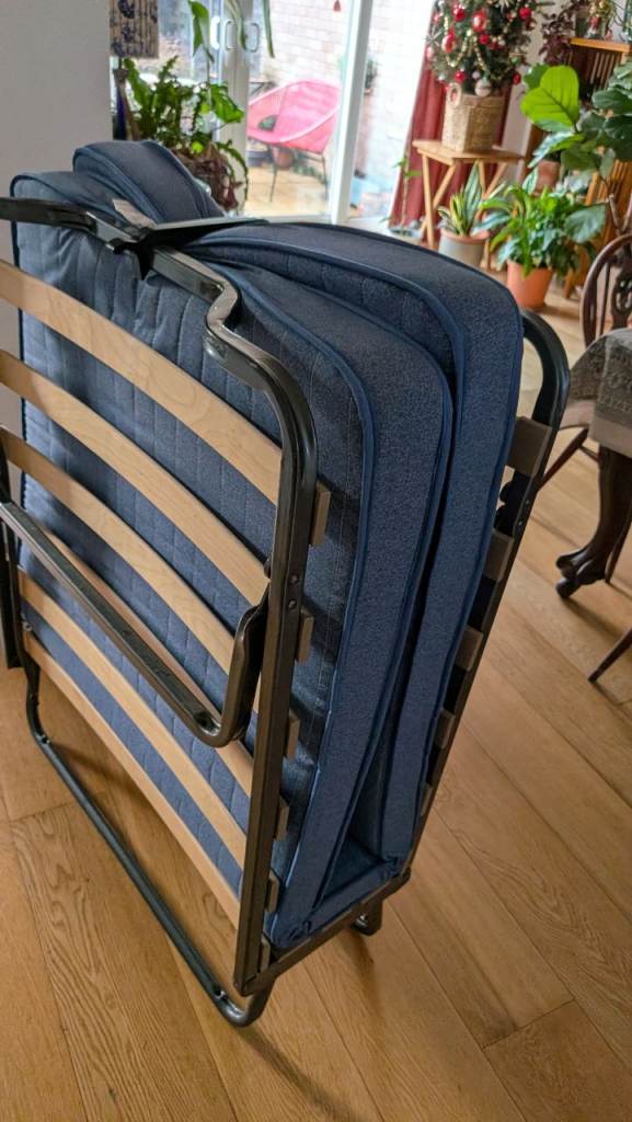 image for Folding single guest bed and mattress