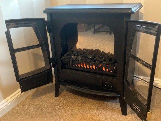 Dimplex Jazz electric stove - effect fire in black metal.