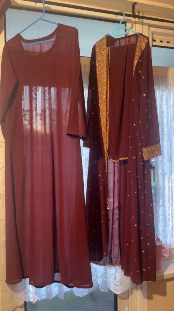 Asian 3 piece long dress