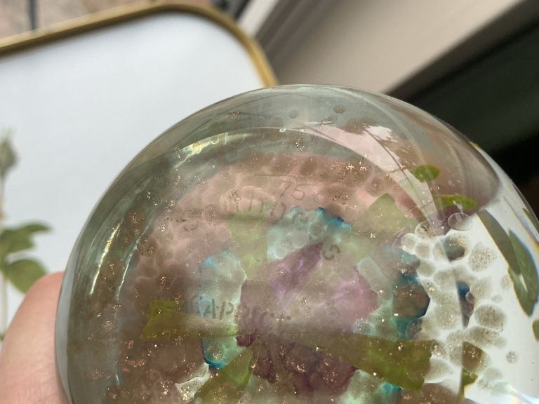 Glass Flower Paperweight. Scottish  Caithness Caprice by Colin Terris. Limited edition 