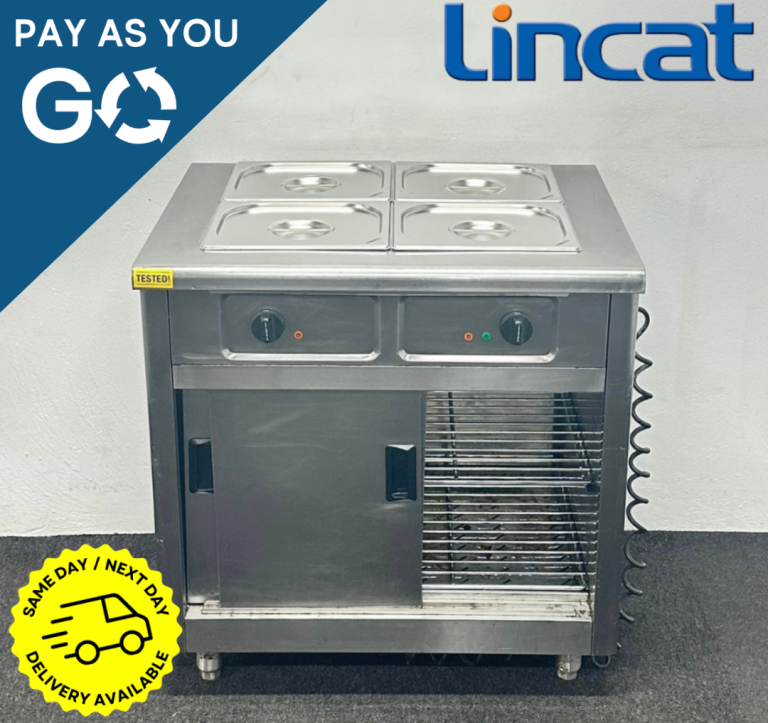 PAY AS YOU GO - Used Lincat 2 x 1/1 GN Wet Heat Bain Marie & Hot Cupboard – Includes G/N Containers!
