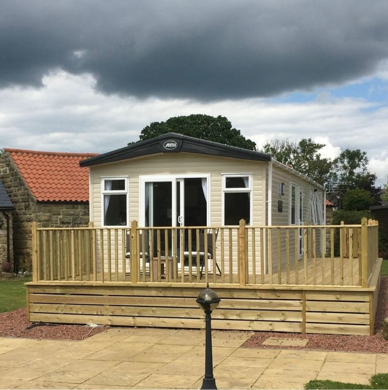 Sited static caravan,N Yorks village setting, 5* park, prime location, open views