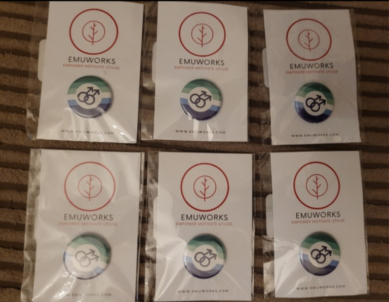 AVAILABLE New Pride Gay male MLM Badges - Size 1 inch/25mm