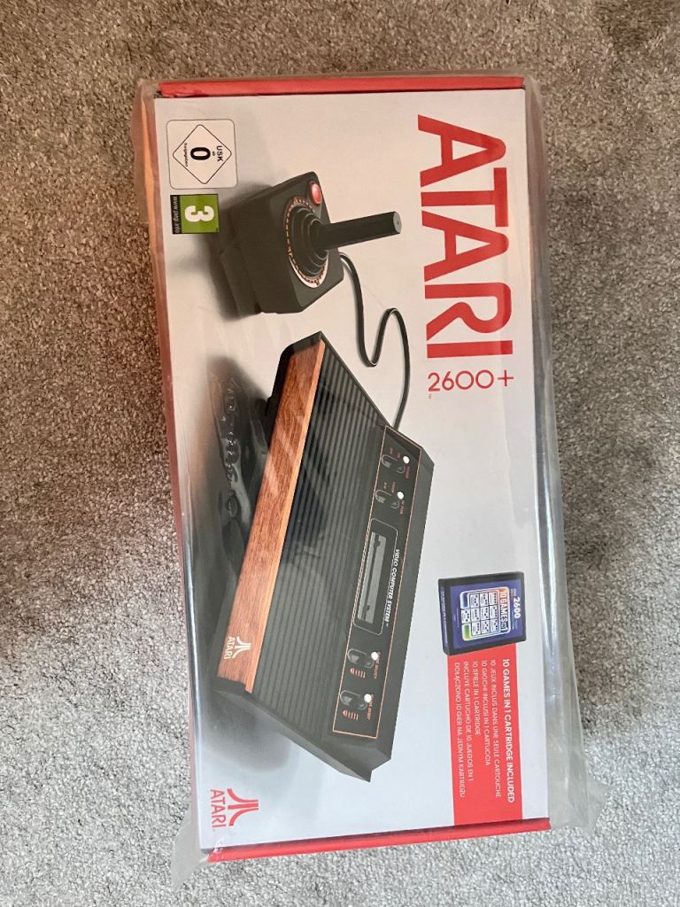 Atari 2600 + Plus Video Games Console Black 10 in 1 Games - Brand New