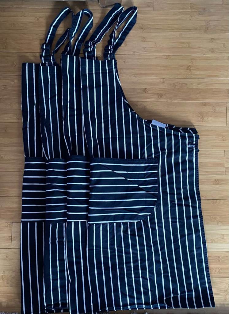 Woven Butchers Stripe Apron
