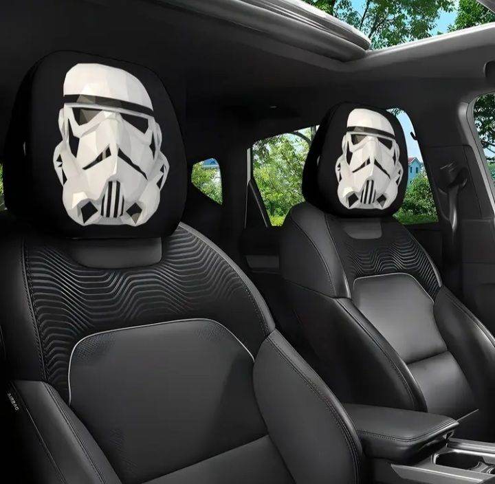 2pc Car Headrest Cover Set - Star Wars - Stormtrooper 