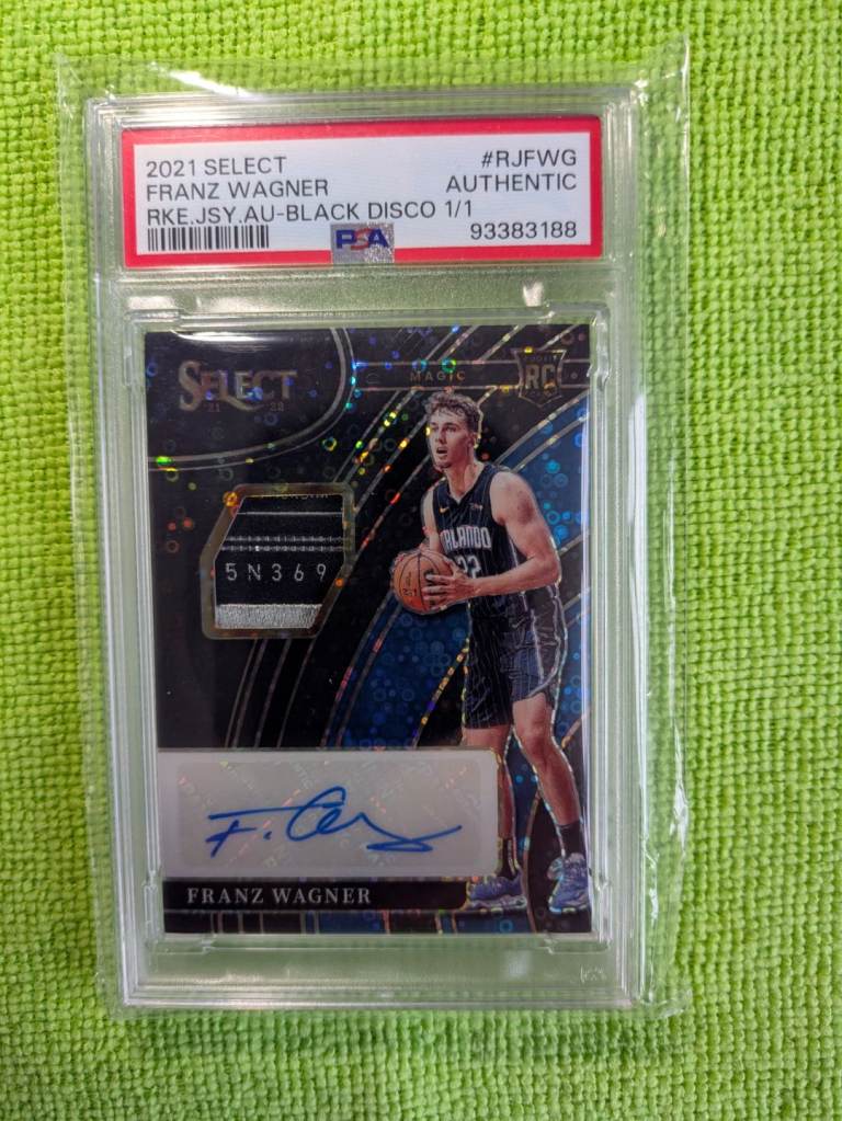 PSA Franz Wagner 1 of 1 Panini Select Black Disco