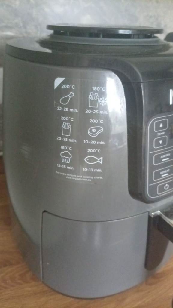 Ninja AF100UK Air Fryer 3.8L – Grey, Good Condition