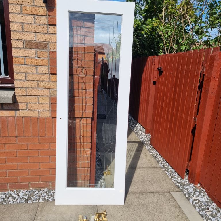 White wooden frame Rennie McIntosh  glass door