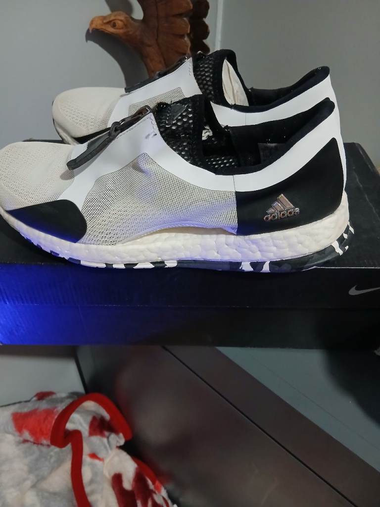 Adidas Pureboost X Trainers – White/Black, Good Condition