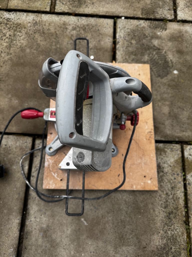 Circular Saw mounted on a wooden base