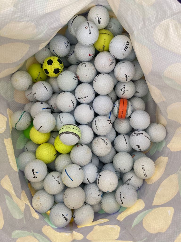 Bag Of Mixed Golf Balls 4 for a £1