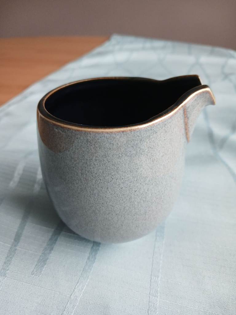 Denby Jet Grey & Black Milk Jug