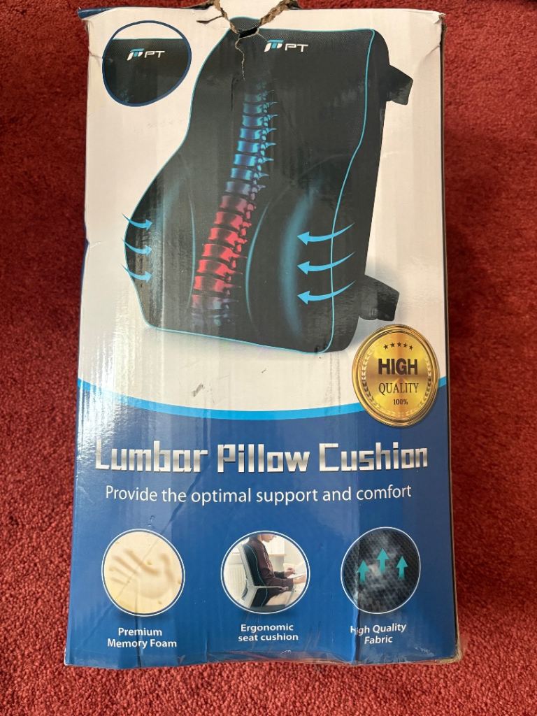 Lumbar Support Cushion – Memory Foam Back Pillow