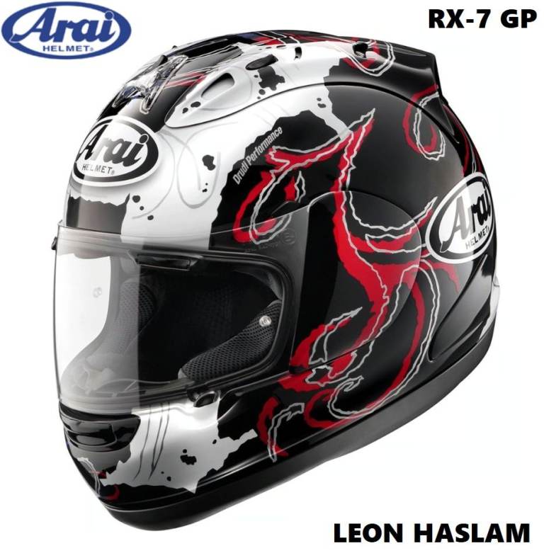 RARE COLLECTORS ITEM - #ARAI RX-7 MOTORCYCLE HELMET - LEON HASLAM WSBK - £380