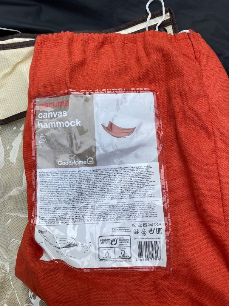 Garden canvas hammock