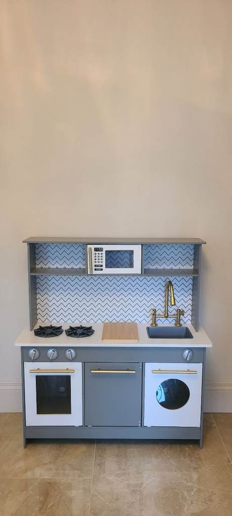 Grey Wooden Toy Kitchen