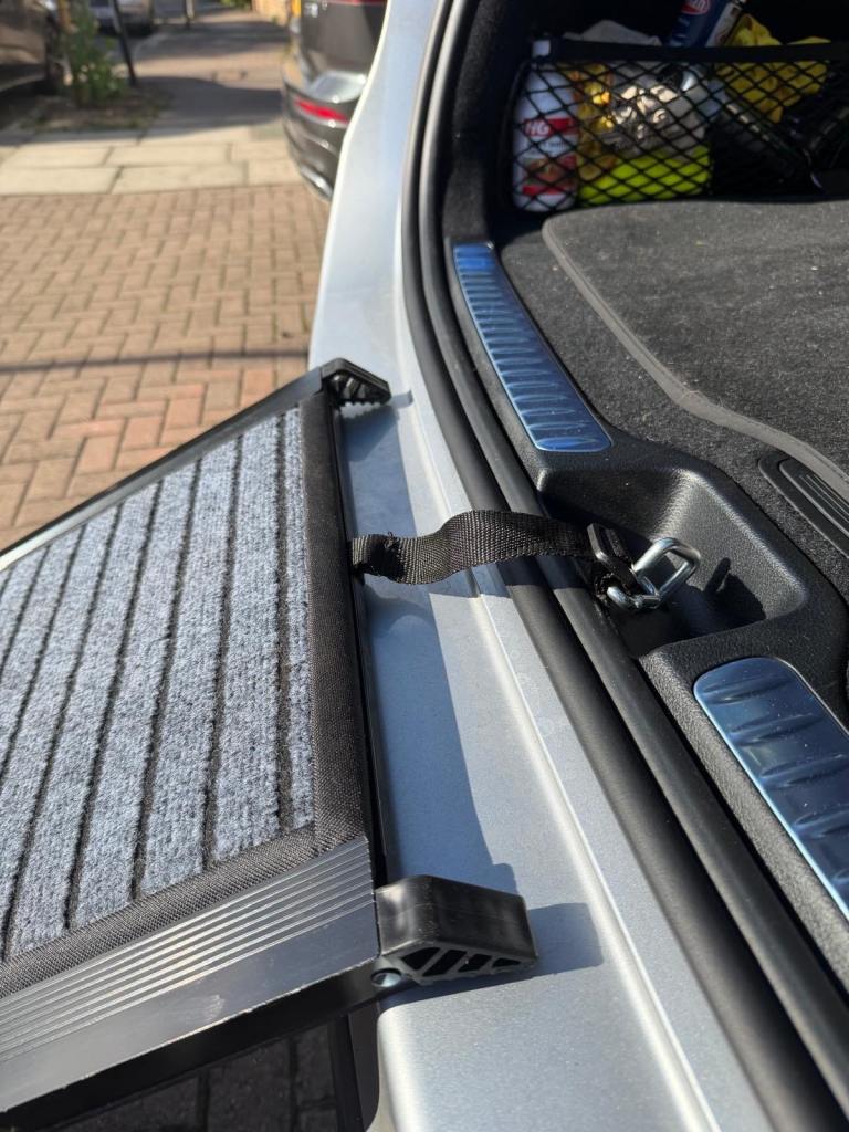 Sturdy dog ramp for car