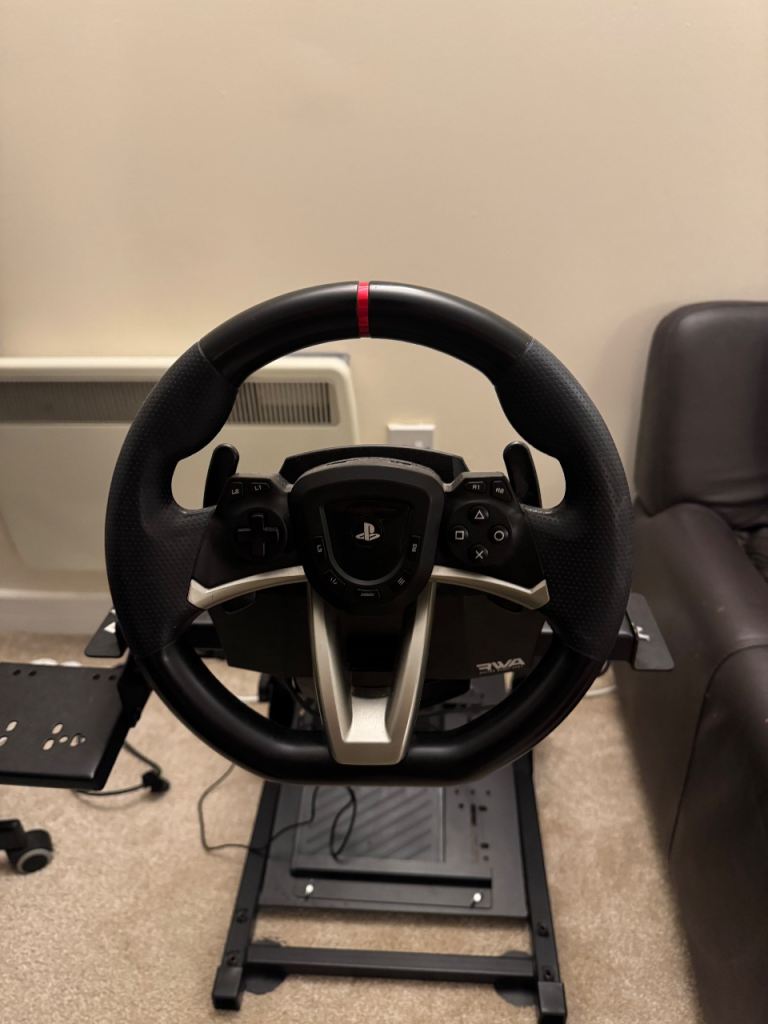 Gaming Steering Wheel & Pedals with Stand – Complete Racing Setup