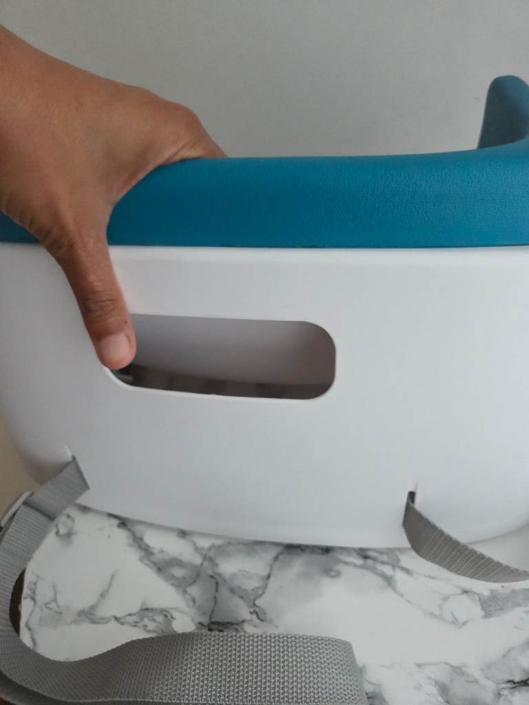 Baby high chair attached to adult chair