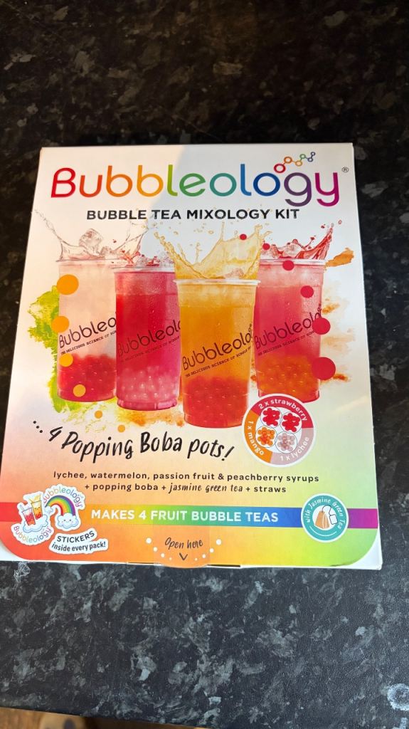 Bubbleology Bubble Tea Mixology Kit – New, Makes 4 Fruit Bubble Teas
