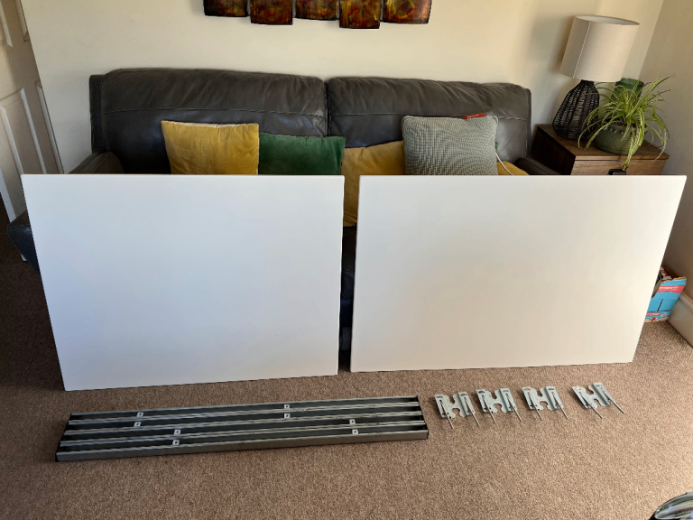 2 x Herschel Inspire far infrarerd heater panels - 900W and 1150W - Matt white